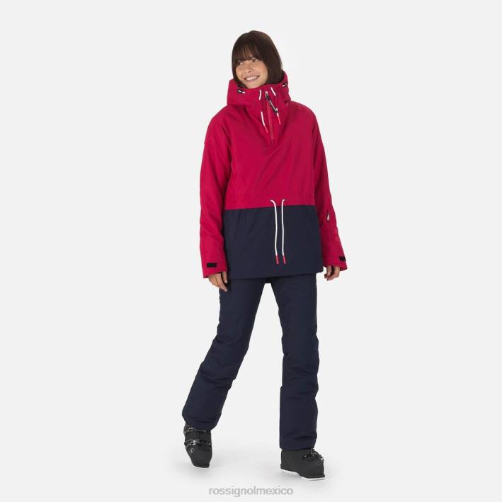 mujer Rossignol anorak skpr HPXL1100 tapas cereza