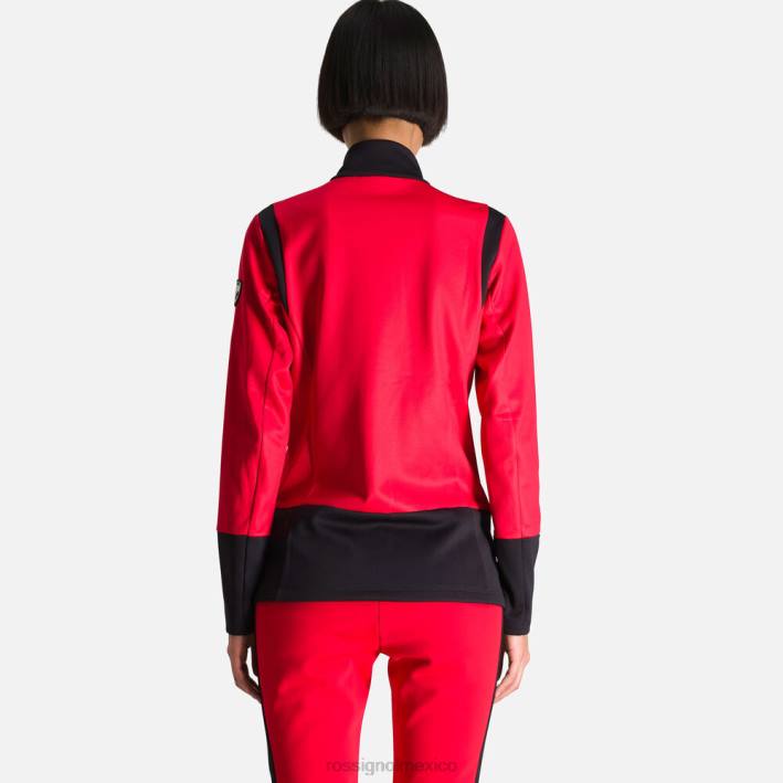 mujer Rossignol chaqueta climi jcc HPXL997 tapas rojo