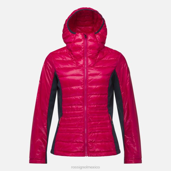 mujer Rossignol chaqueta ligera híbrida skpr HPXL1046 tapas cereza