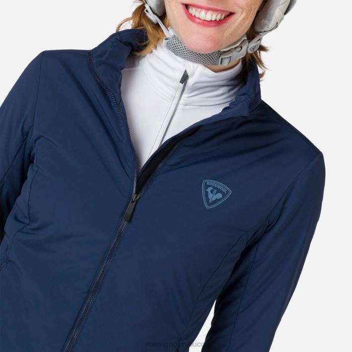 mujer Rossignol chaqueta opside HPXL826 tapas azul marino oscuro