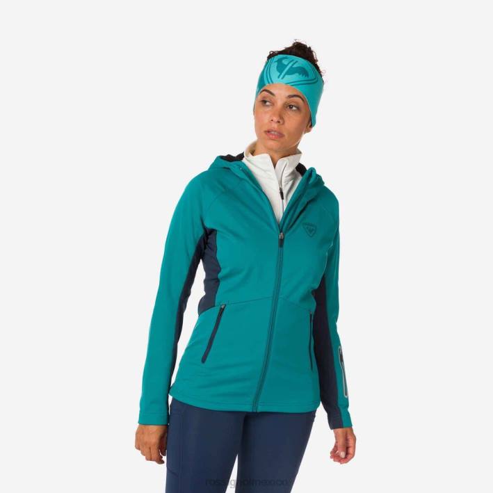 mujer Rossignol chaqueta softshell HPXL1120 tapas esmeralda oscura