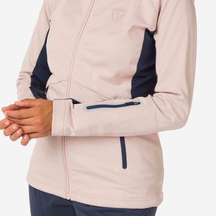 mujer Rossignol chaqueta softshell HPXL905 tapas rosa empolvado