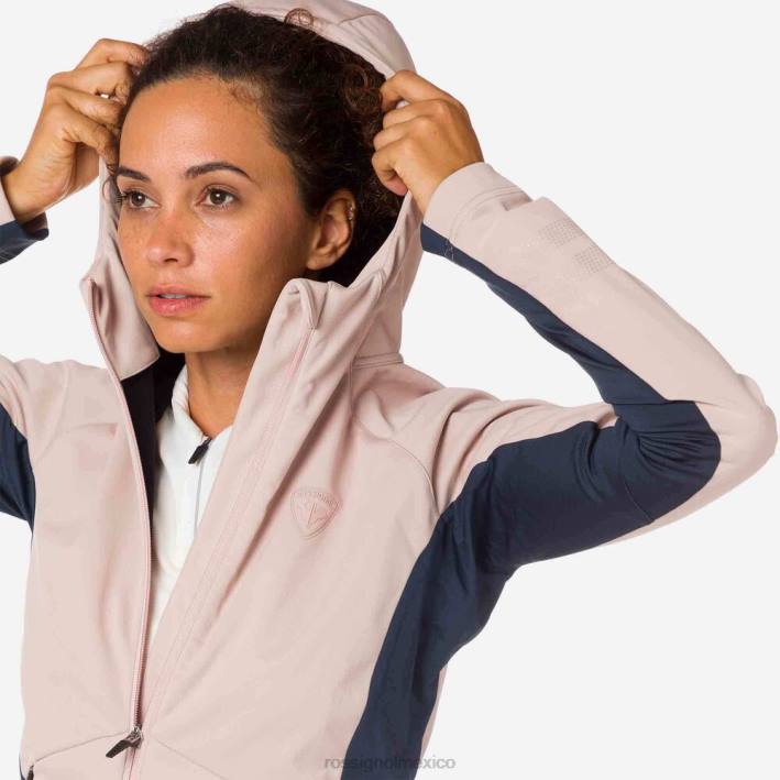 mujer Rossignol chaqueta softshell HPXL905 tapas rosa empolvado