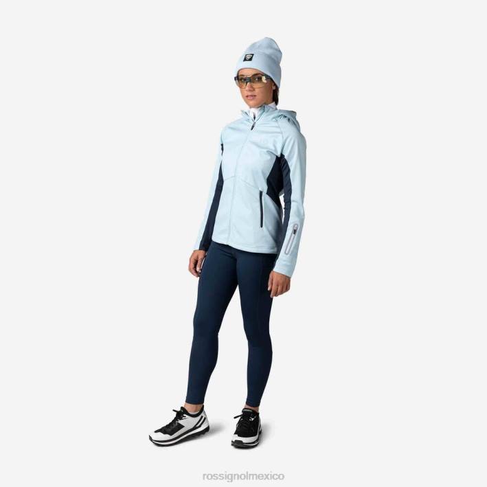 mujer Rossignol chaqueta softshell HPXL968 tapas glaciar