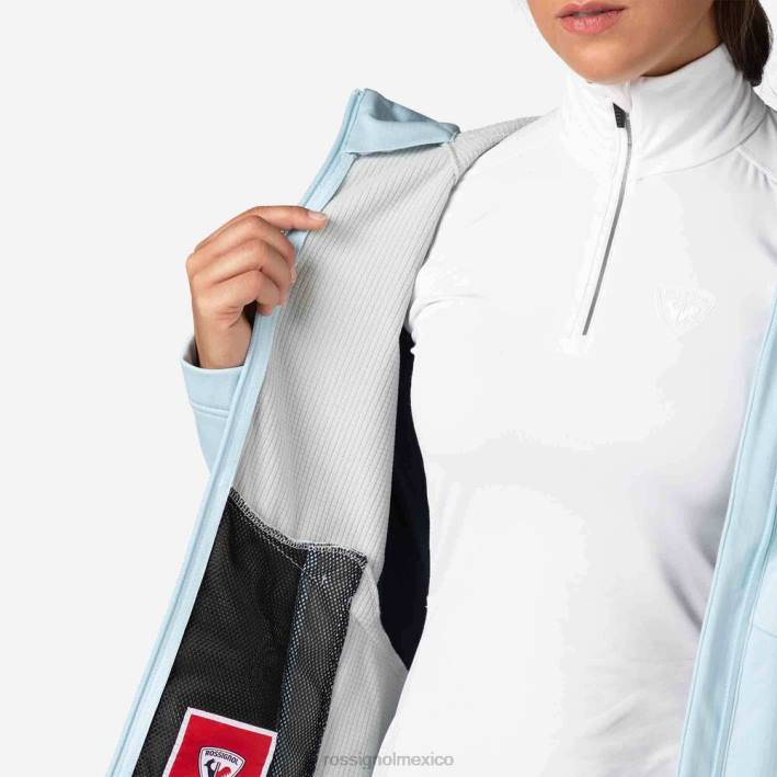 mujer Rossignol chaqueta softshell HPXL968 tapas glaciar