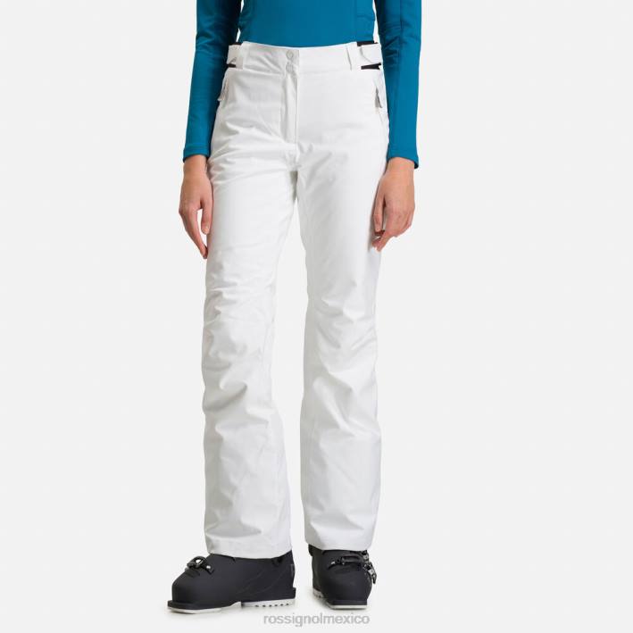 mujer Rossignol pantalones de esquí HPXL758 fondos blanco