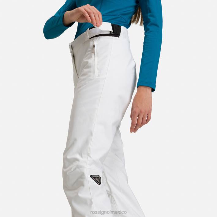 mujer Rossignol pantalones de esquí HPXL758 fondos blanco