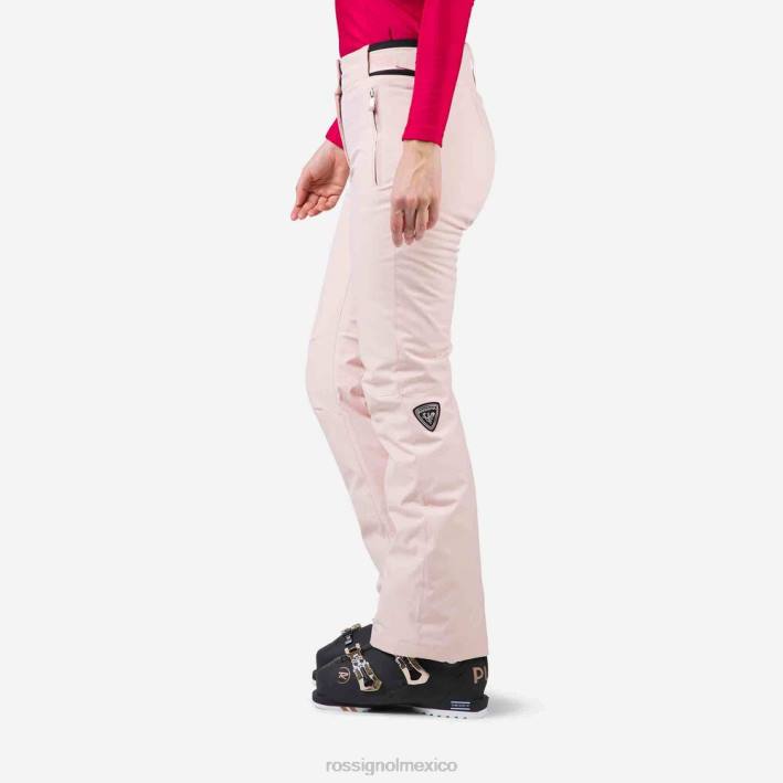 mujer Rossignol pantalones de esquí HPXL782 fondos rosa empolvado