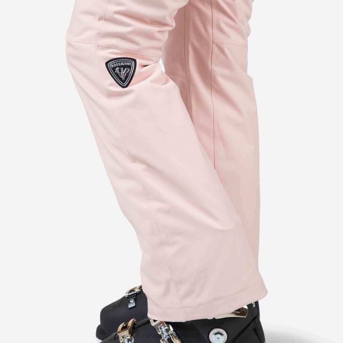 mujer Rossignol pantalones de esquí HPXL782 fondos rosa empolvado