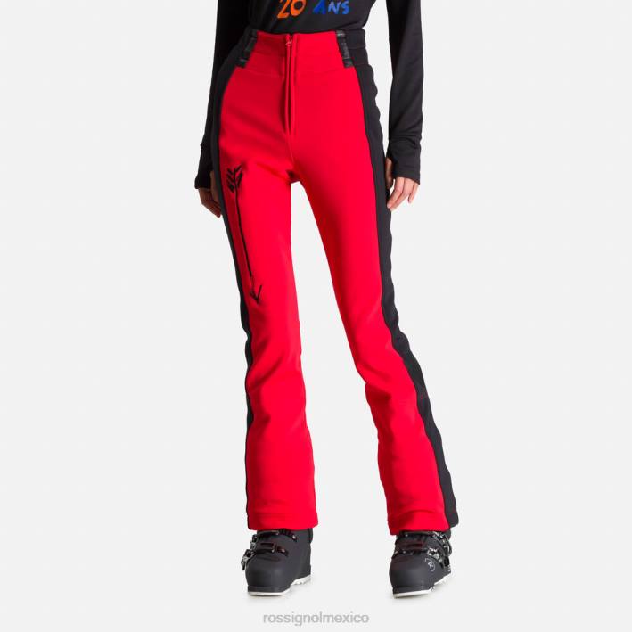 mujer Rossignol pantalones jcc brady suaves HPXL1124 fondos rojo