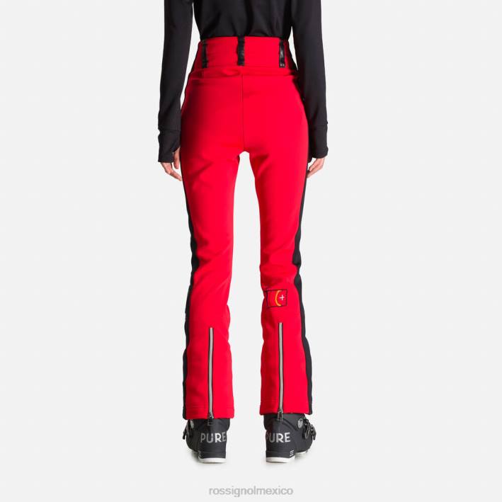 mujer Rossignol pantalones jcc brady suaves HPXL1124 fondos rojo