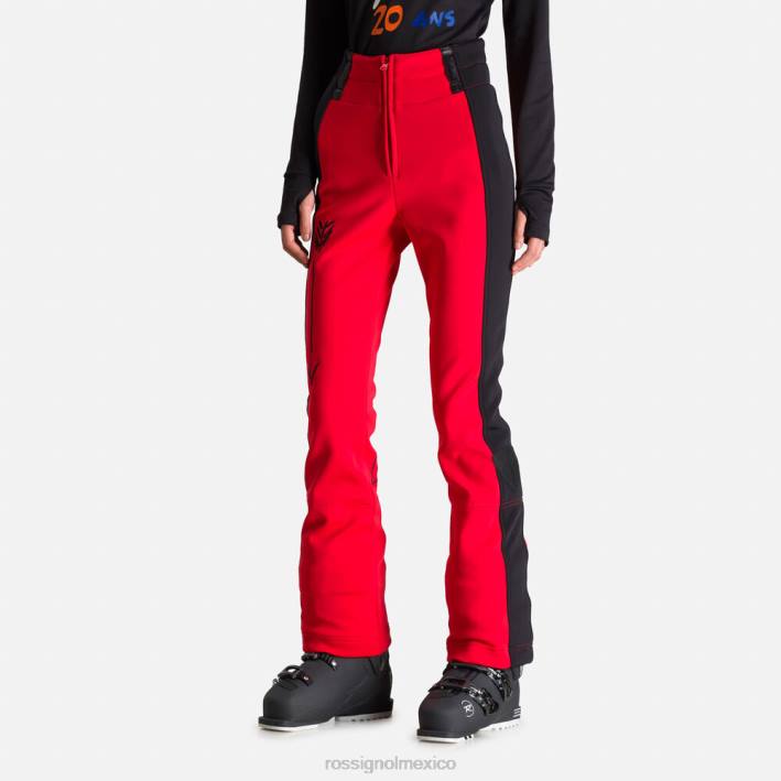 mujer Rossignol pantalones jcc brady suaves HPXL1124 fondos rojo