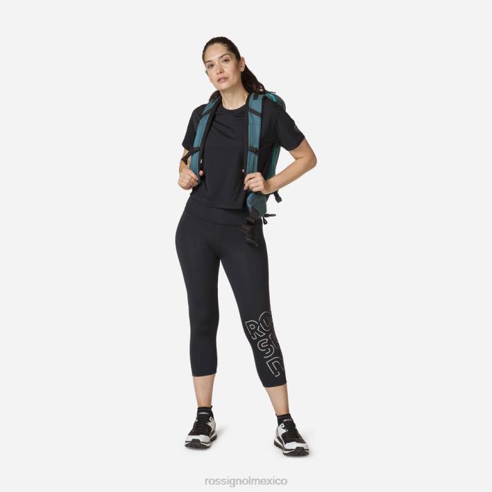 mujer Rossignol camiseta activa HPXL861 tapas negro