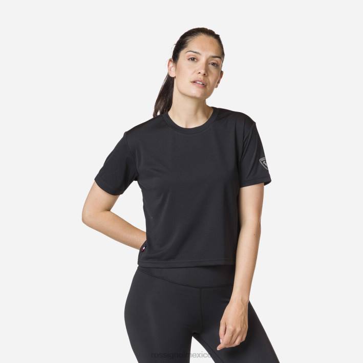 mujer Rossignol camiseta activa HPXL861 tapas negro