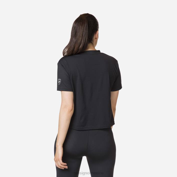 mujer Rossignol camiseta activa HPXL861 tapas negro