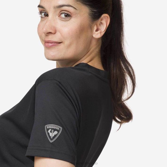 mujer Rossignol camiseta activa HPXL861 tapas negro