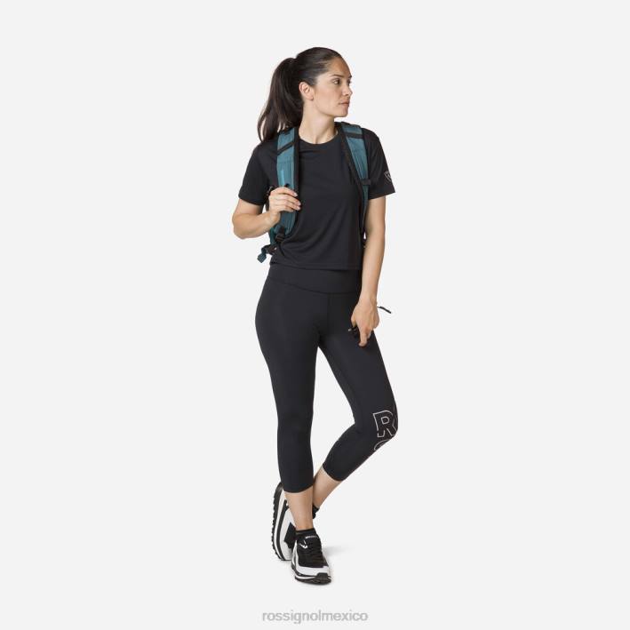 mujer Rossignol camiseta activa HPXL861 tapas negro