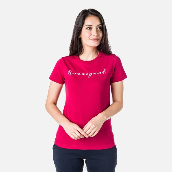 mujer Rossignol camiseta con logo HPXL850 tapas cereza