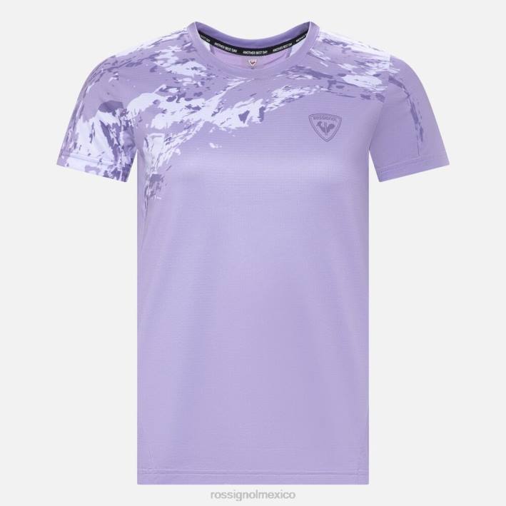 mujer Rossignol camiseta ligera HPXL764 tapas gris lavanda