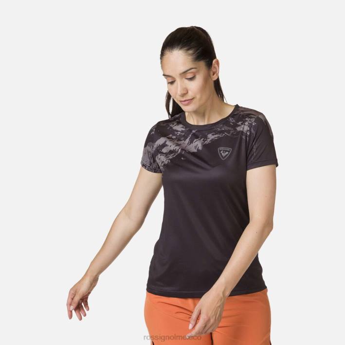 mujer Rossignol camiseta ligera HPXL876 tapas negro