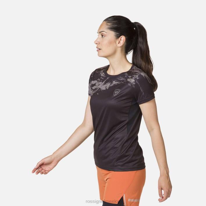 mujer Rossignol camiseta ligera HPXL876 tapas negro