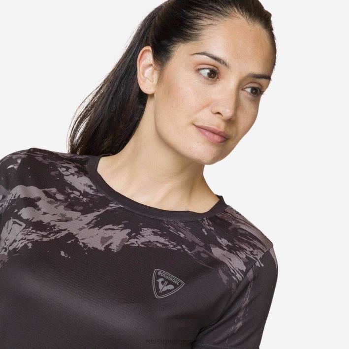 mujer Rossignol camiseta ligera HPXL876 tapas negro