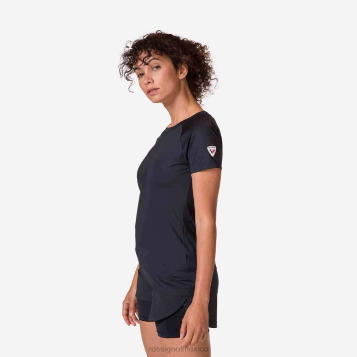 mujer Rossignol camiseta tecnica HPXL827 tapas negro