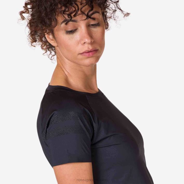 mujer Rossignol camiseta tecnica HPXL827 tapas negro