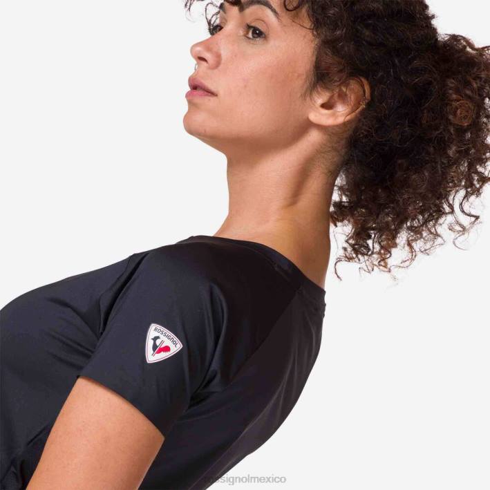 mujer Rossignol camiseta tecnica HPXL827 tapas negro