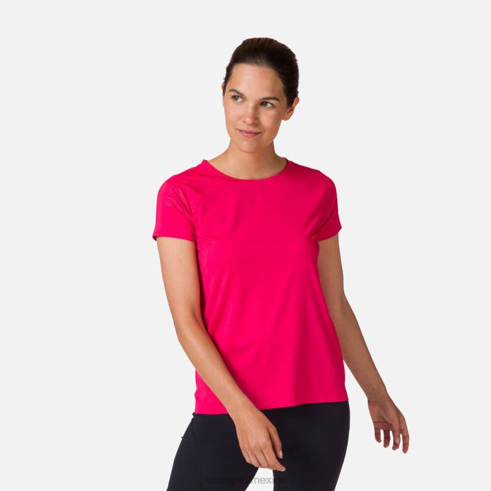 mujer Rossignol camiseta tecnica HPXL950 tapas rosa caramelo