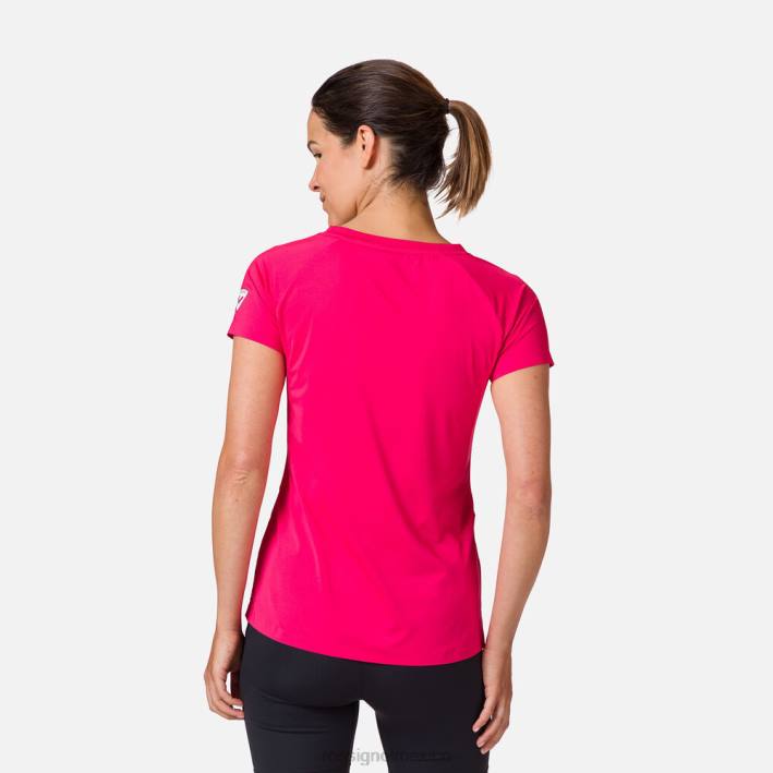 mujer Rossignol camiseta tecnica HPXL950 tapas rosa caramelo