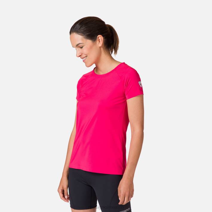 mujer Rossignol camiseta tecnica HPXL950 tapas rosa caramelo