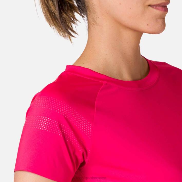 mujer Rossignol camiseta tecnica HPXL950 tapas rosa caramelo