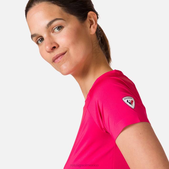 mujer Rossignol camiseta tecnica HPXL950 tapas rosa caramelo