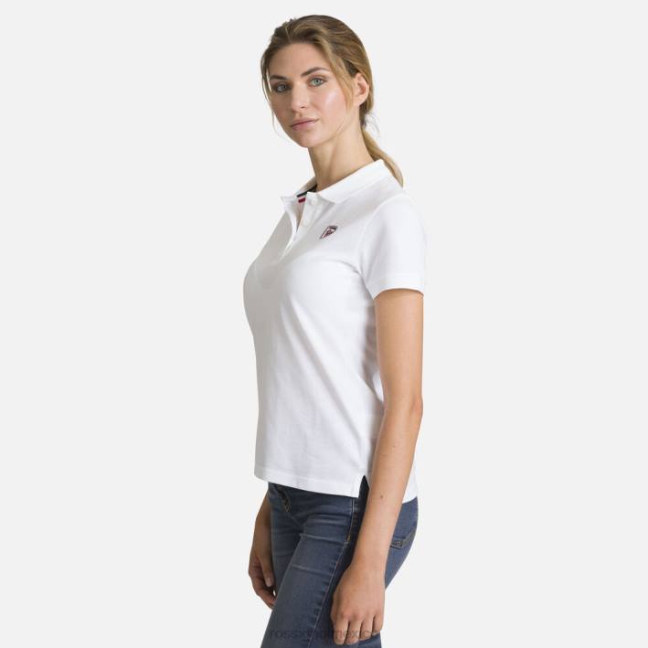 mujer Rossignol polo con logo HPXL732 tapas blanco