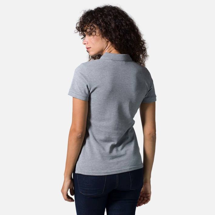 mujer Rossignol polo con logo HPXL914 tapas cuero gris