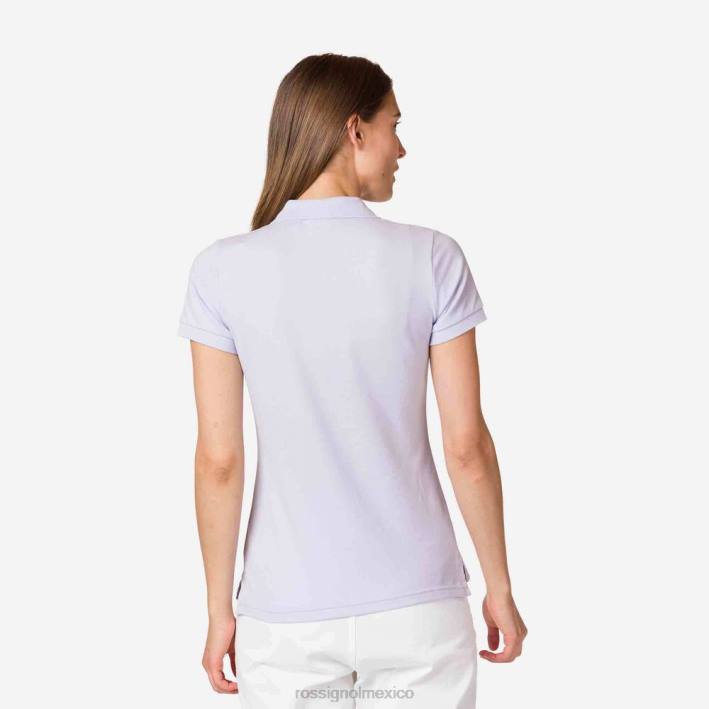 mujer Rossignol polo con logo HPXL990 tapas gris lavanda