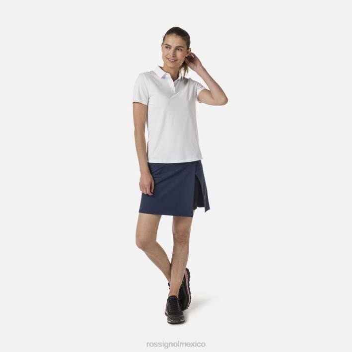 mujer Rossignol polo ligero y transpirable HPXL706 tapas blanco