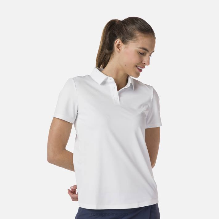 mujer Rossignol polo ligero y transpirable HPXL706 tapas blanco