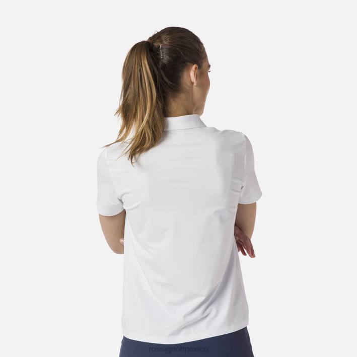 mujer Rossignol polo ligero y transpirable HPXL706 tapas blanco