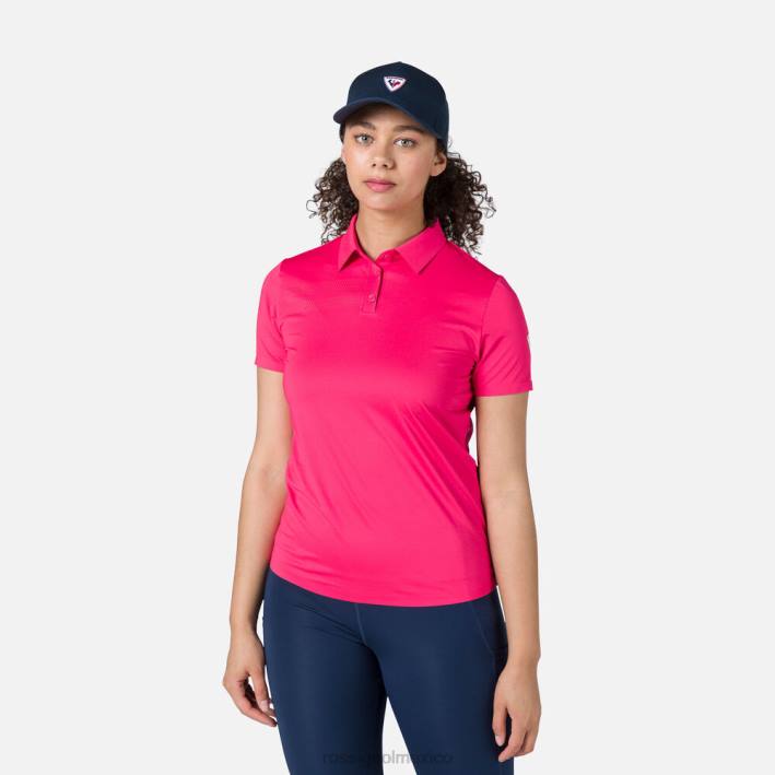 mujer Rossignol polo ligero y transpirable HPXL722 tapas rosa caramelo