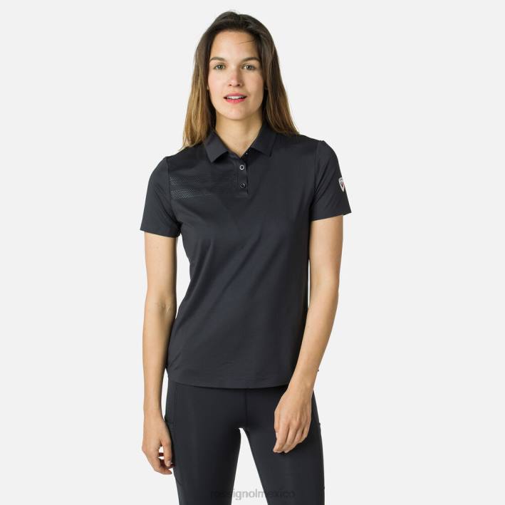 mujer Rossignol polo ligero y transpirable HPXL833 tapas negro