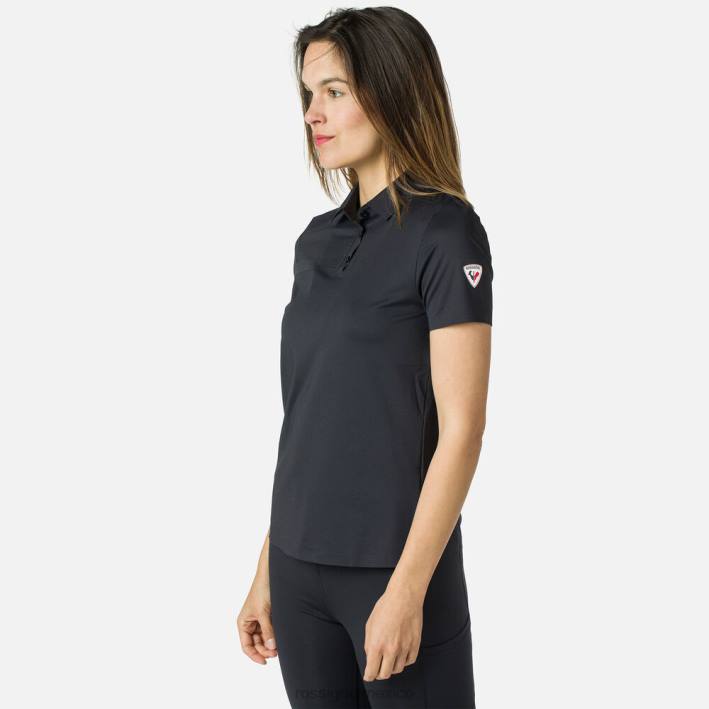 mujer Rossignol polo ligero y transpirable HPXL833 tapas negro