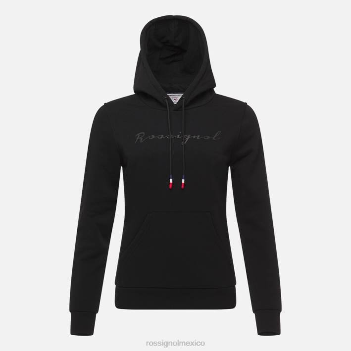 mujer Rossignol sudadera con capucha y logo HPXL910 tapas negro