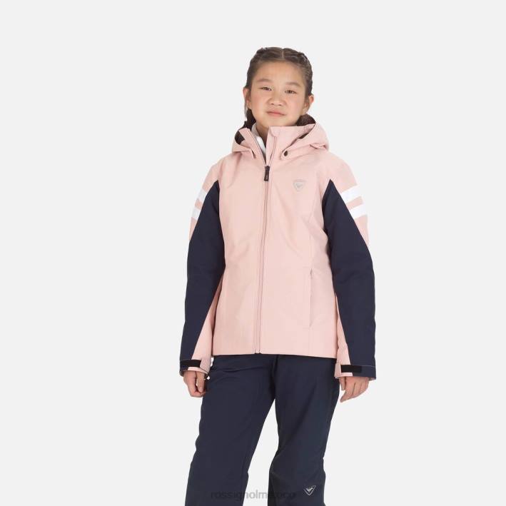 chicas Rossignol chaqueta de esquí HPXL1217 tapas rosa empolvado