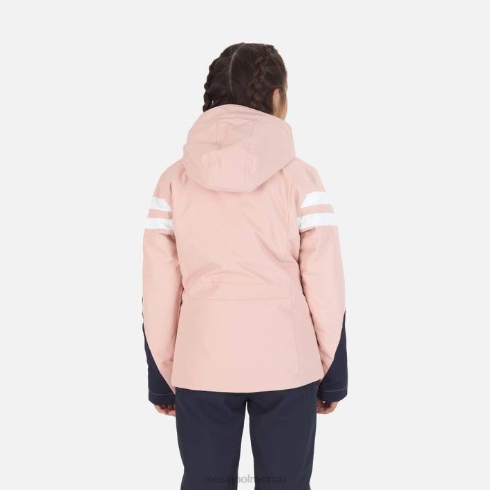 chicas Rossignol chaqueta de esquí HPXL1217 tapas rosa empolvado