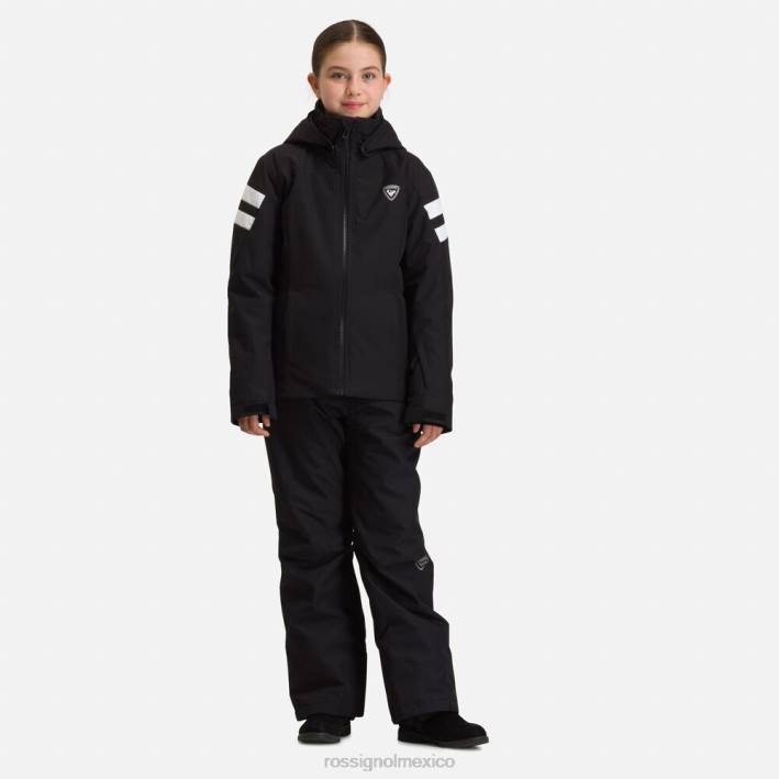 chicas Rossignol chaqueta de esquí HPXL1236 tapas negro