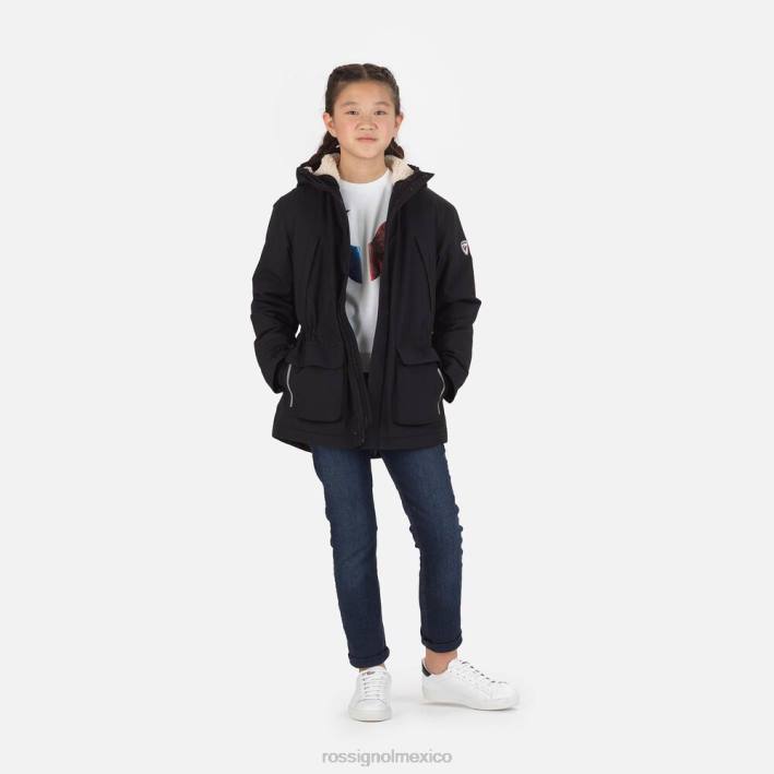 jóvenes Rossignol anorak HPXL1154 tapas negro