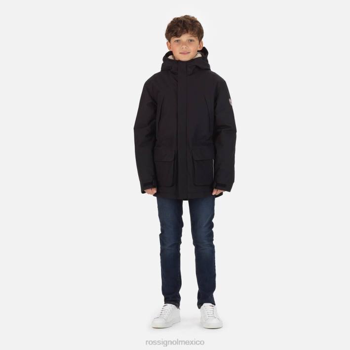 jóvenes Rossignol anorak HPXL1154 tapas negro