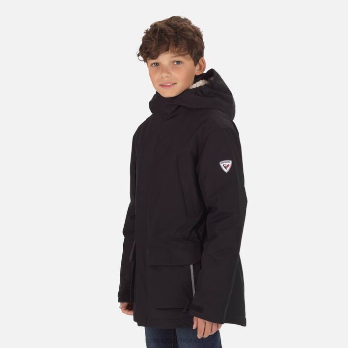 jóvenes Rossignol anorak HPXL1154 tapas negro